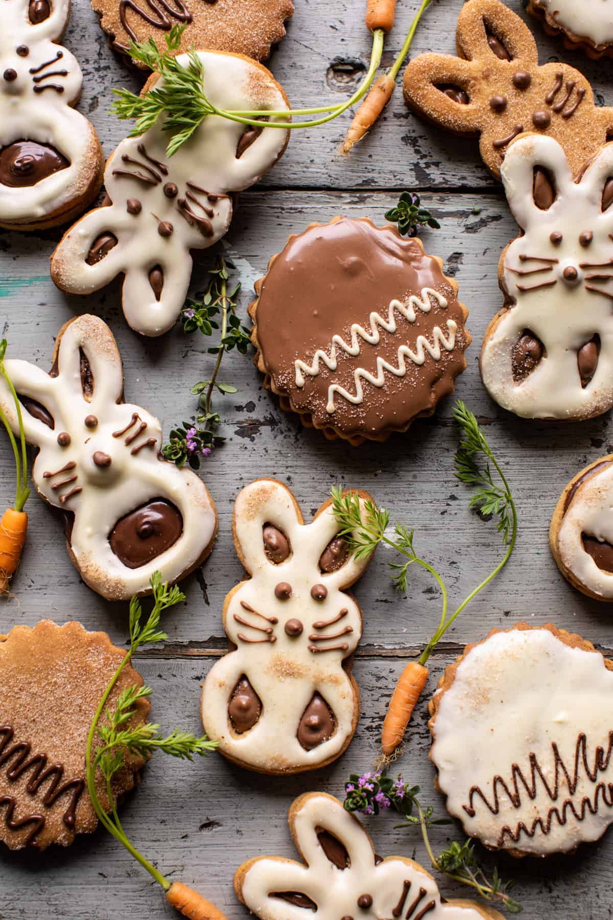 Milk Chocolate Stuffed Peanut Butter Bunny Cookies | halfbakedharvest.com