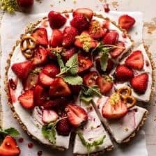 Double Strawberry Pretzel Pie | halfbakedharvest.com