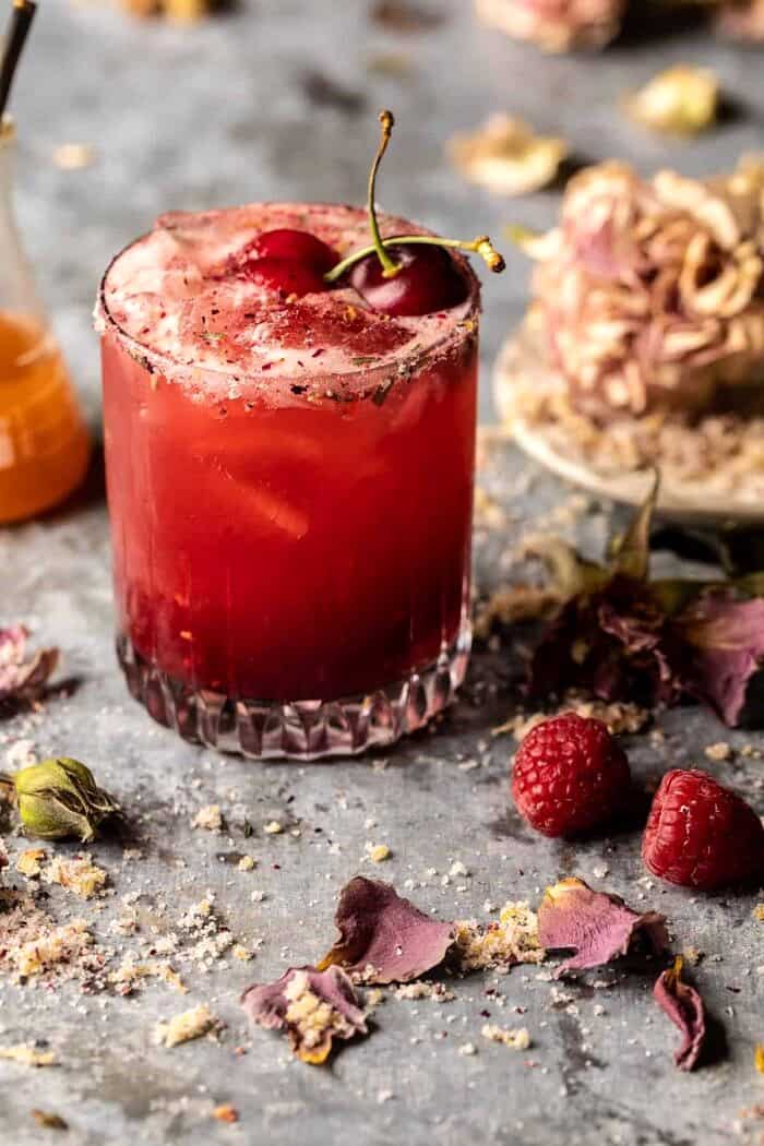 The Hermione Granger Cocktail | halfbakedharvest.com side angled photo of The Hermione Granger Cocktail