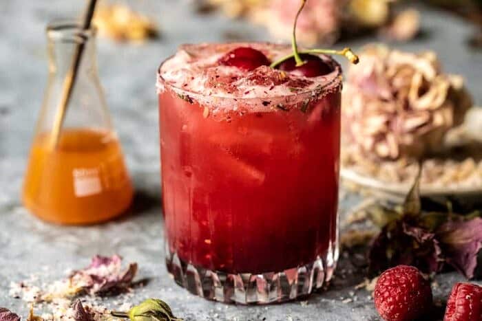 The Hermione Granger Cocktail | halfbakedharvest.com side angled horizontal photo of The Hermione Granger Cocktail