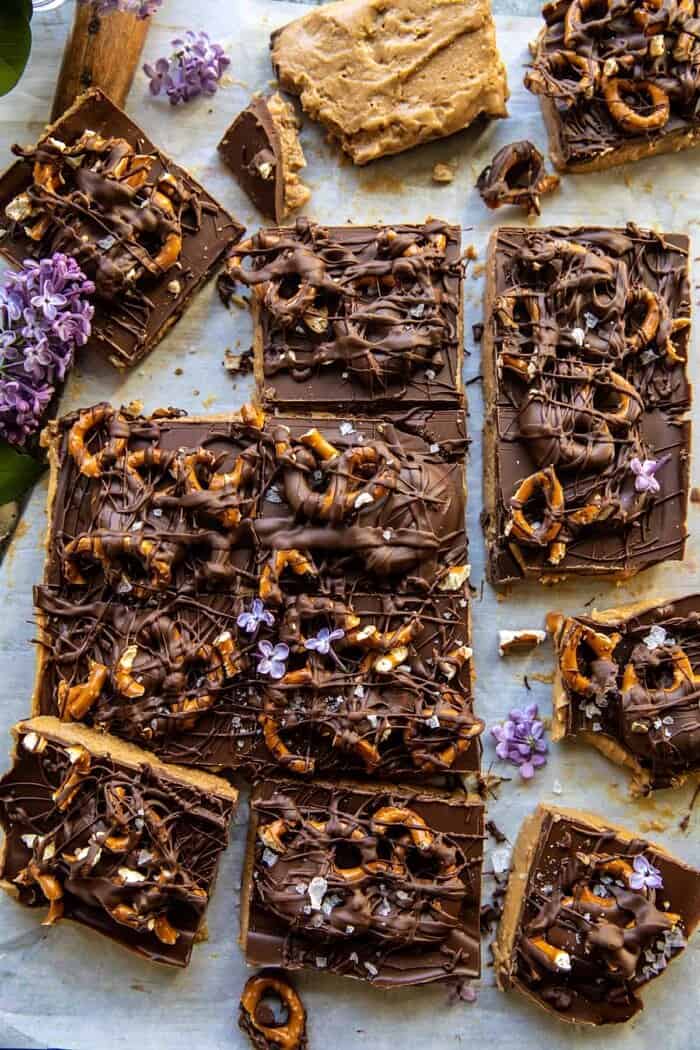 overhead photo of Buckeye Crunch Bars 