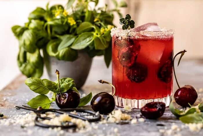 Garden Cherry Bourbon Smash | halfbakedharvest.com