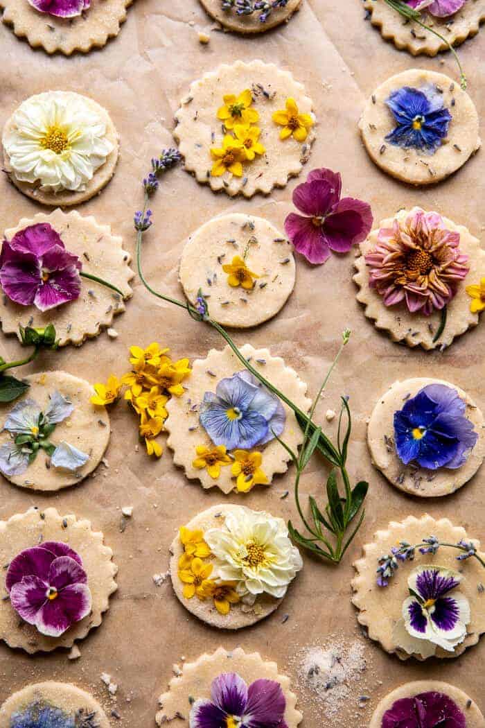 overhead prep photo of Lavender Lemon Sugar Cookies 