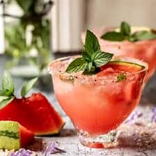 Smoky Watermelon Lemon Margarita | halfbakedharvest.com
