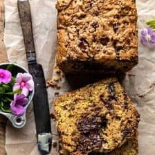 Chocolate Chunk Almond Butter Zucchini Bread | halfbakedharvest.com