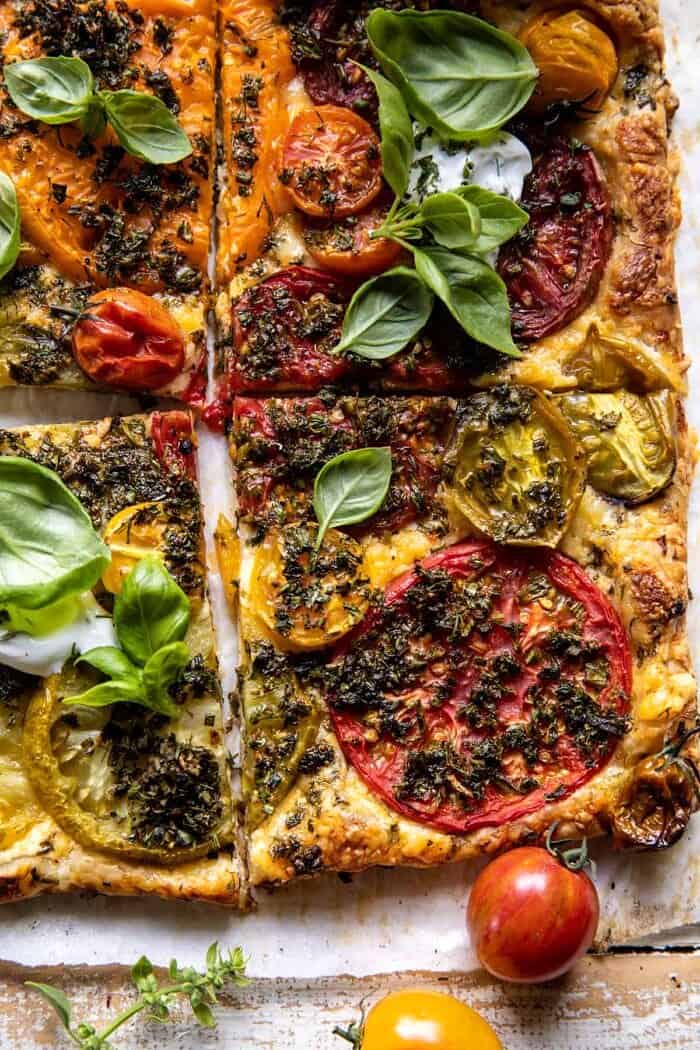 Roasted Tomato Cheddar Tart with Ranch Seasoning | halfbakedharvest.com