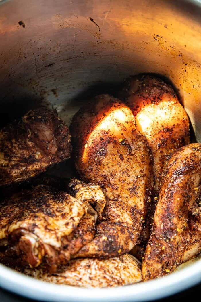 chicken before cooking in the instant pot