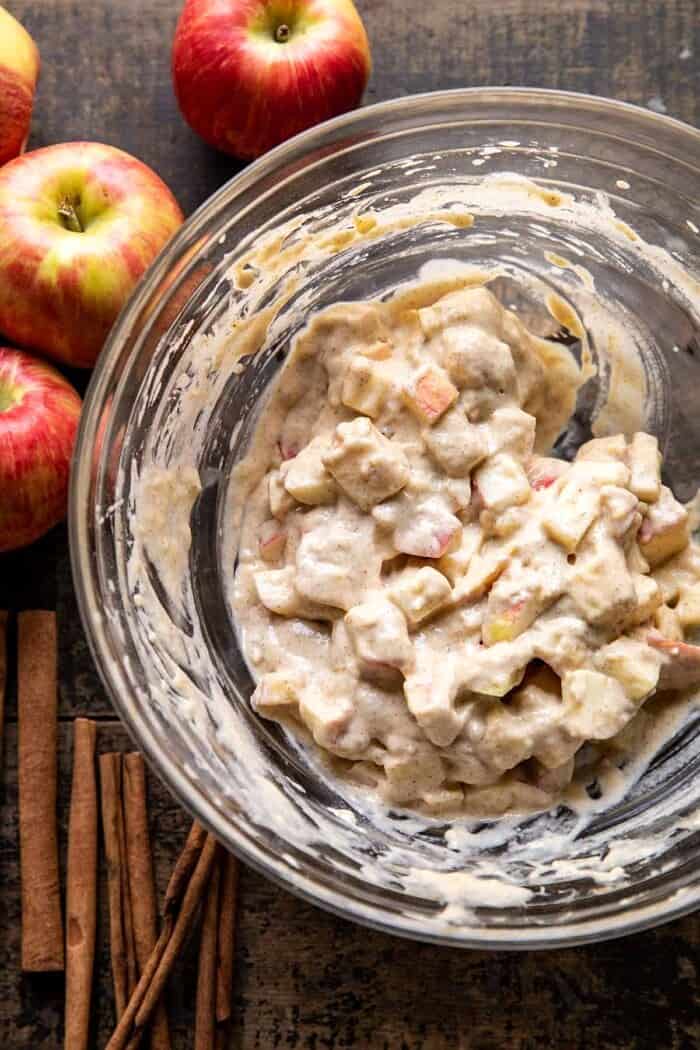 prep photo of Cinnamon Spiced Apple Fritter batter