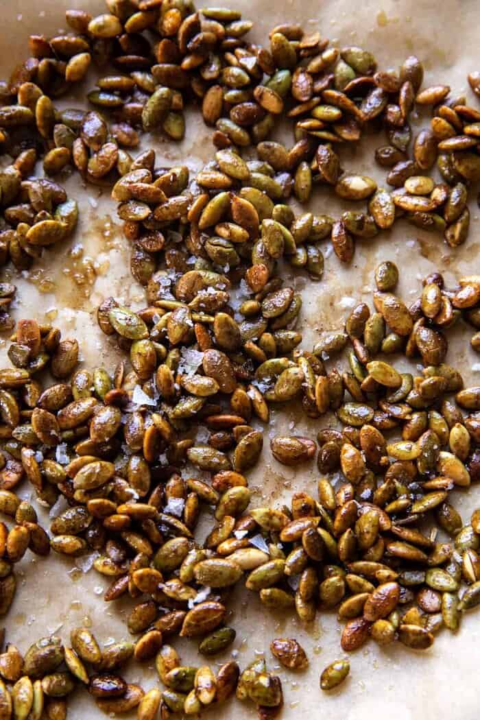 Salted Maple Apple Tarte Tatin with Cinnamon Pumpkin Seeds | halfbakedharvest.com Cinnamon Pumpkin Seeds