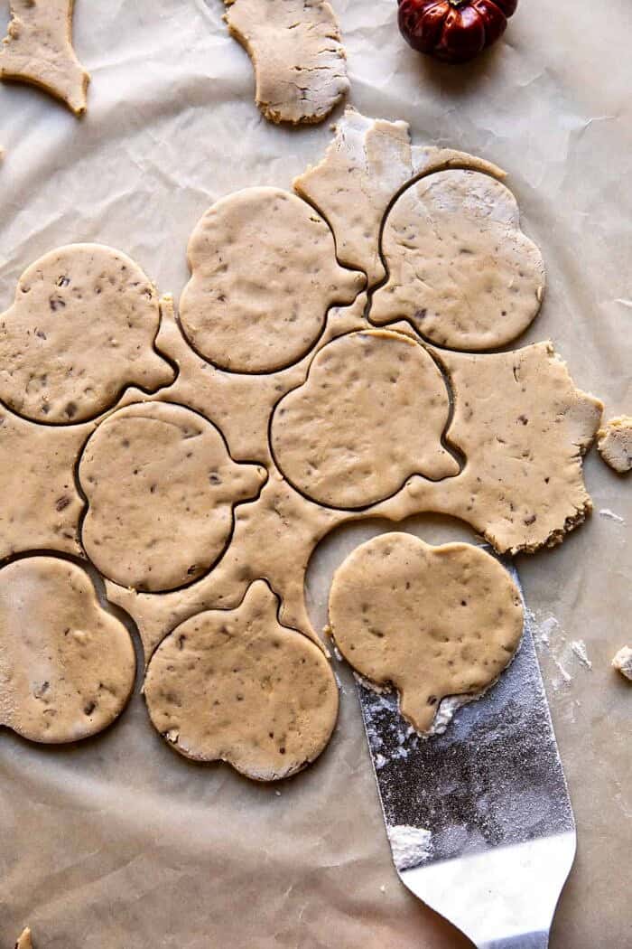 Glazed Brown Sugar Maple Cookies | halfbakedharvest.com overhead prep photo of cookie dough