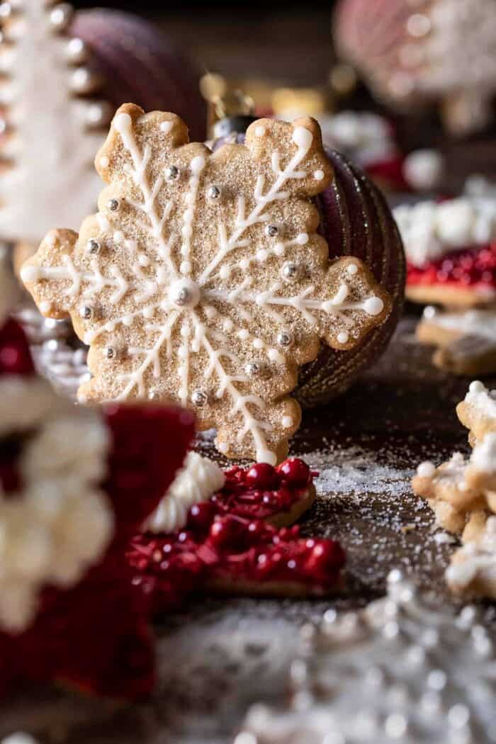 front facing photo of The Santa Clause Cookies snowflake 