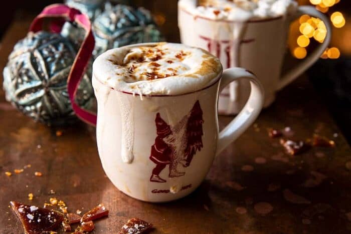 Salted Caramel Brulee Latte | halfbakedharvest.com horizontal photo of Salted Caramel Brulee Latte