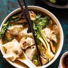 25 Minute Wonton Soup with Sesame Chili Oil | halfbakedharvest.com