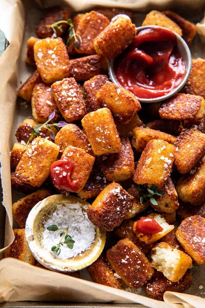Crispy Baked Parmesan Tater Tots | halfbakedharvest.com