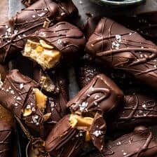 Easy Homemade Vegan Snickers | halfbakedharvest.com