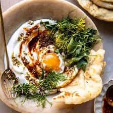 Za’atar Eggs with Lemony Yogurt and Herbs | halfbakedharvest.com