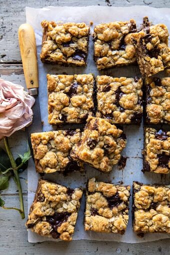 Gooey Chocolate Oatmeal Bars | halfbakedharvest.com