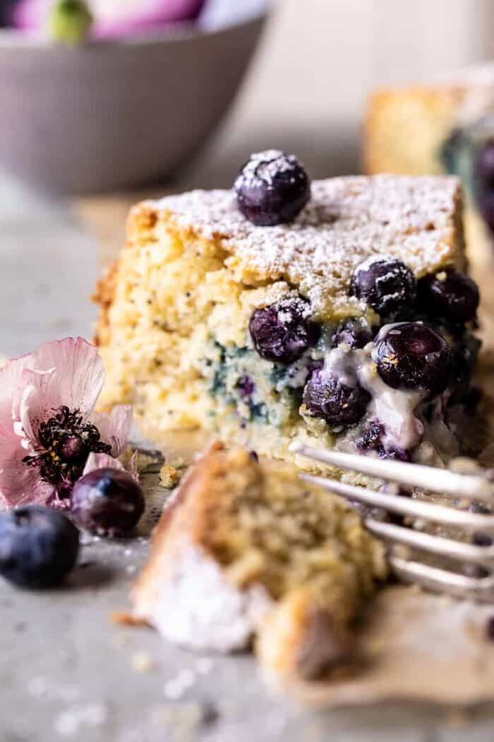 Blueberry Lemon Poppy Seed Crème Cake halfbakedharvest.com