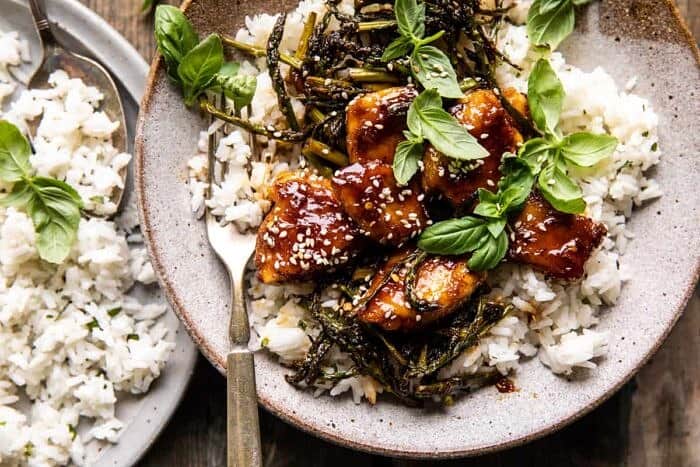 Sheet Pan 30 Minute Sticky Apricot Chicken | halfbakedharvest.com