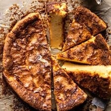 Simple Lemon Sugar Burnt Basque Cheesecake | halfbakedharvest.com