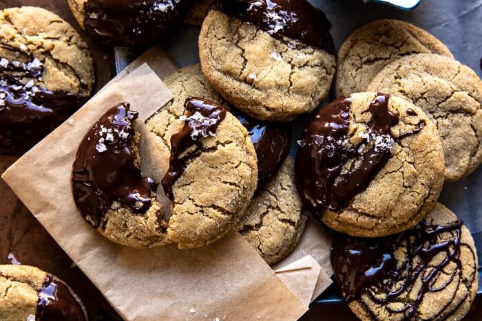 Soft and Crinkly Brown Sugar Peanut Butter Cookies | halfbakedhavrest.com