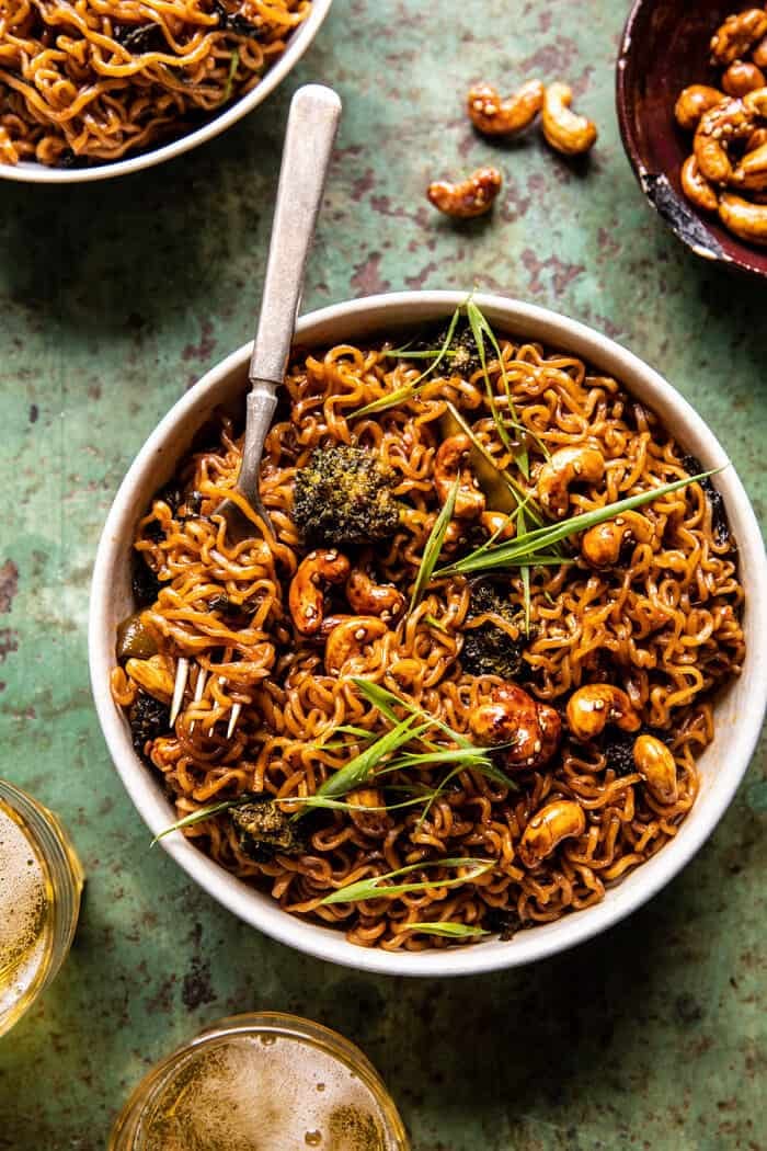 20 Minute Stir Fried Honey Ginger Sesame Noodles | halfbakedharvest.com