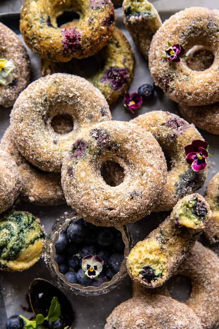 Baked Blueberry Cinnamon Sugar Doughnuts | halfbakedharvest,com