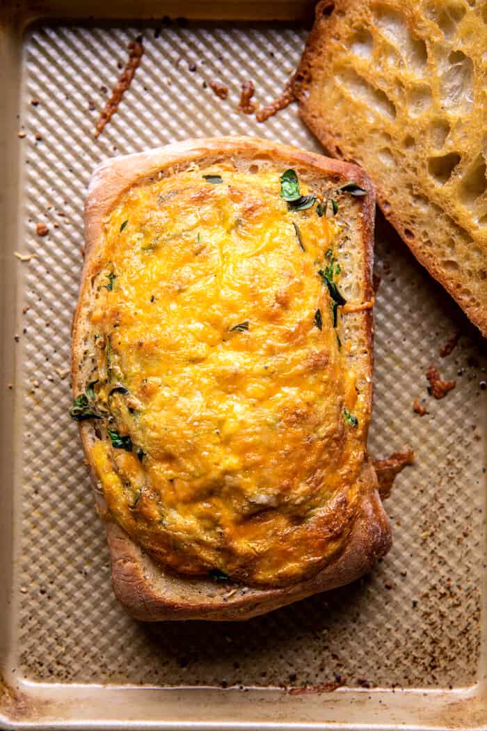 Baked Cheddar Pesto Egg Boats | halfbakedharvest.com