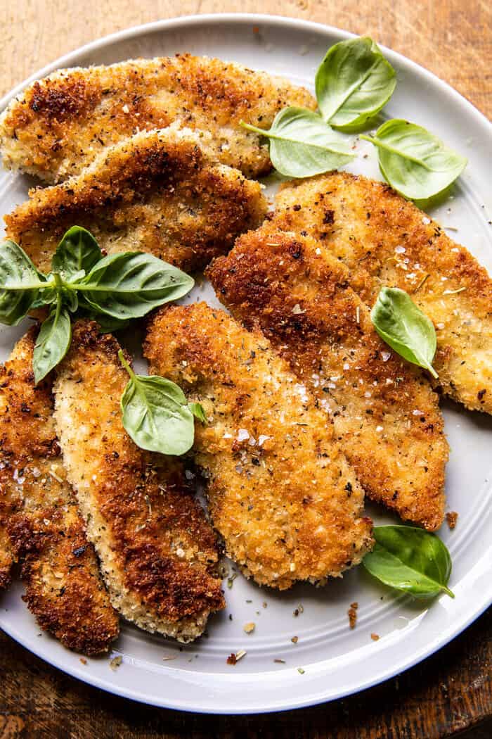 prep photo of Crispy Italian Chicken on plate after cooking