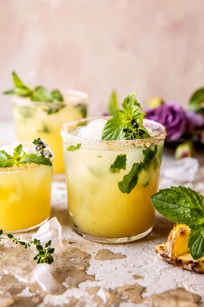 Spicy Serrano Pineapple Margarita | halfbakedharvest.com