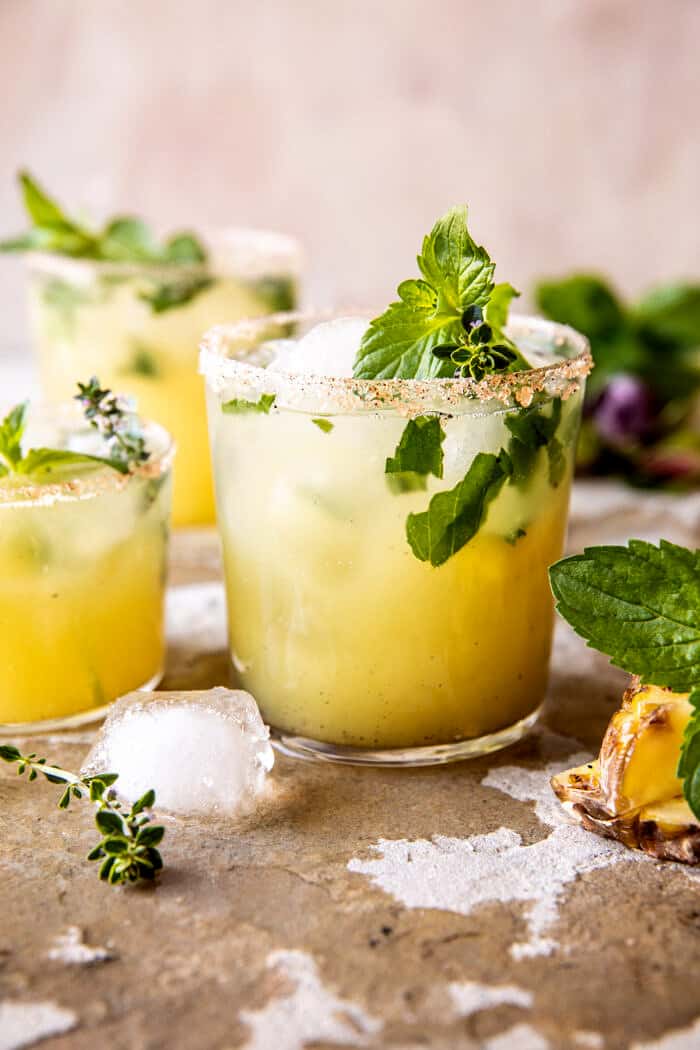 Spicy Serrano Pineapple Margarita | halfbakedharvest.com