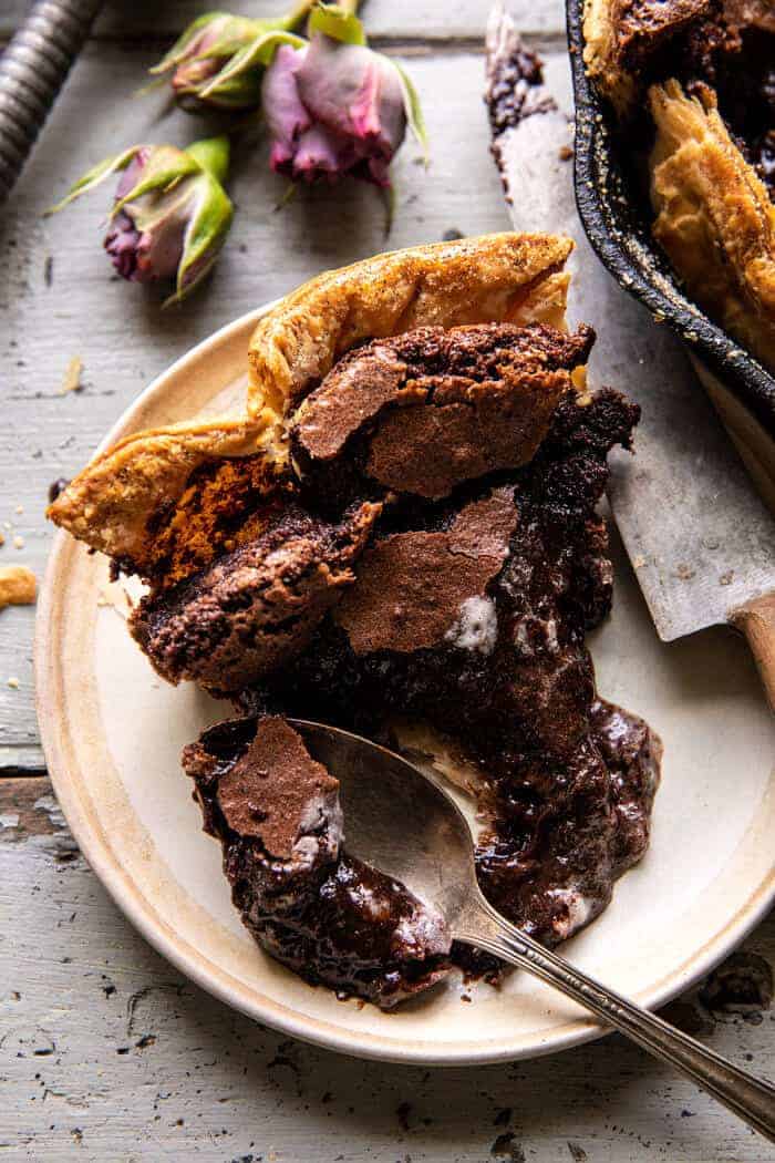 Warm Chocolate Fudge Skillet Cake | halfbakedharvest.com