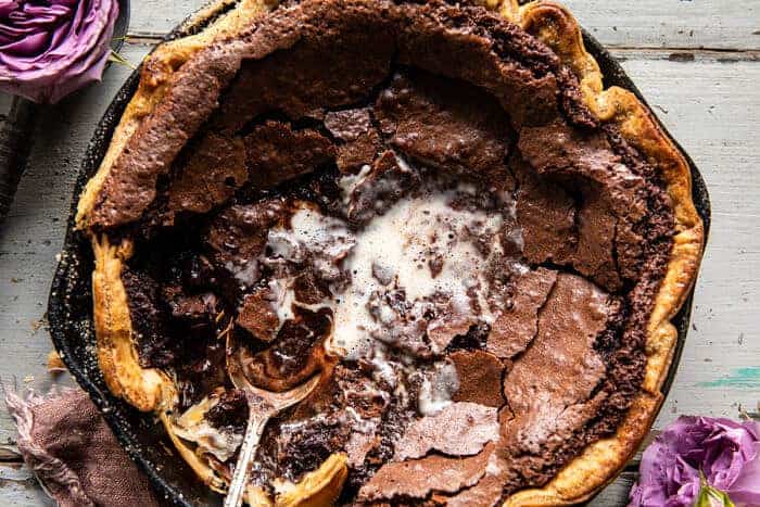 Warm Chocolate Fudge Skillet Cake | halfbakedharvest.com