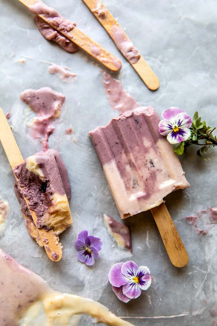 4 Ingredient Creamy Fruit Popsicles | halfbakedharvest.com