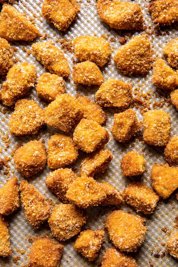 Better Than The Snack Bar Baked Chicken Nuggets...with all the sauces | halfbakedharvest.com