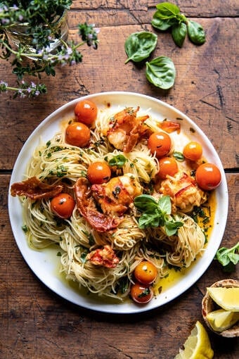 Brown Butter Lobster Pasta with Burst Cherry Tomatoes | halfbakedharvest.com