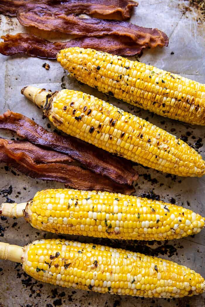 Garlic Herb Corn Carbonara with Burrata | halfbakedharvest.com