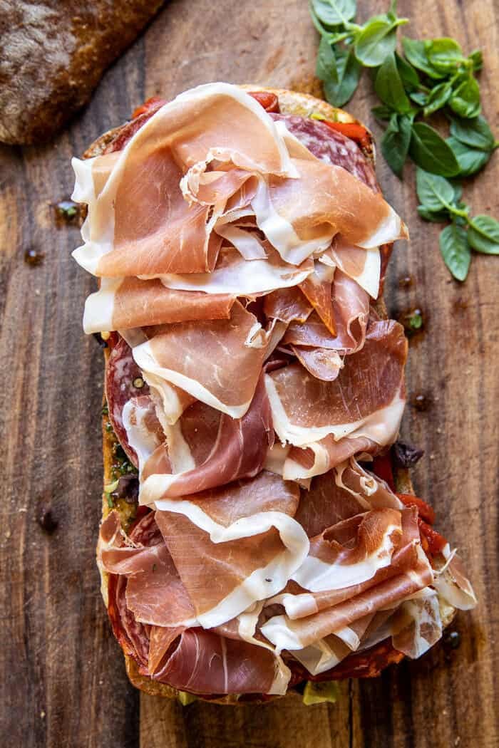 Picnic Style Brie and Prosciutto Sandwich | halfbakedharvest.com