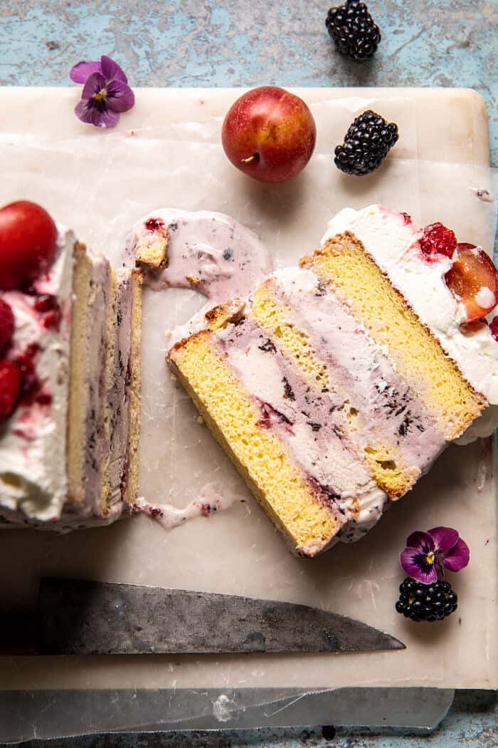 Swirled Berry Ice Cream Butter Cake | halfbakedharvest.com