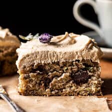 Chocolate Zucchini Banana Cake with Vanilla Coffee Frosting | halfbakedharvest.com