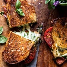Crispy Prosciutto, Sage Pesto, and Tomato Grilled Cheese | halfbakedharvest.com