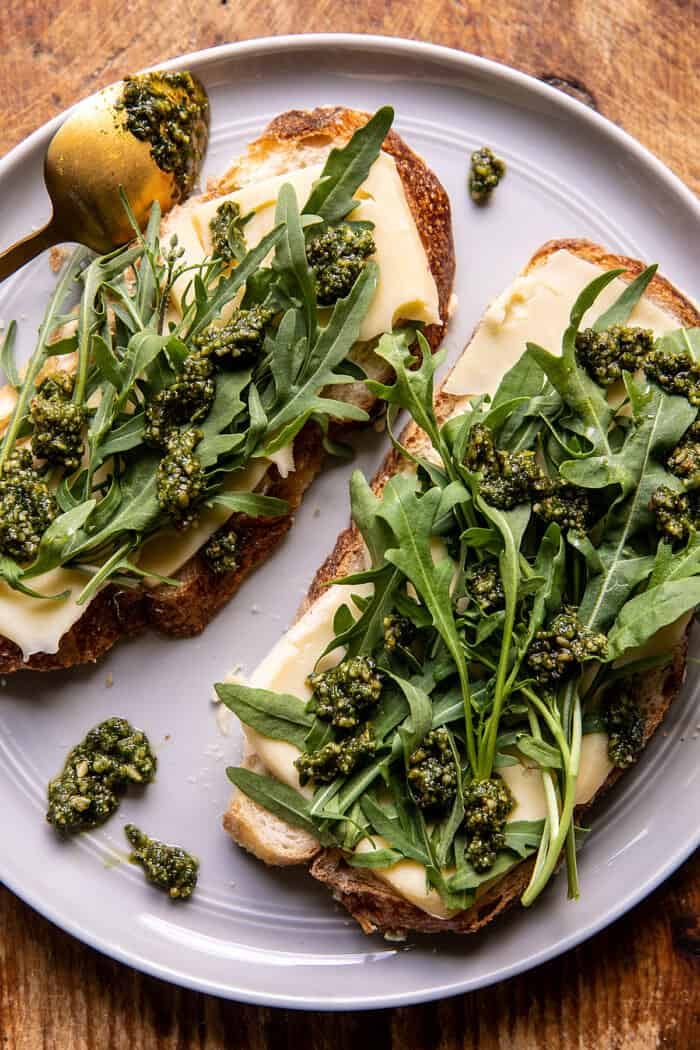 Crispy Prosciutto, Sage Pesto, and Tomato Grilled Cheese | halfbakedharvest.com