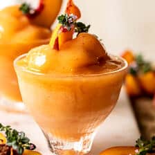 Frozen Peach Rosé Slushy | halfbakedharvest.com