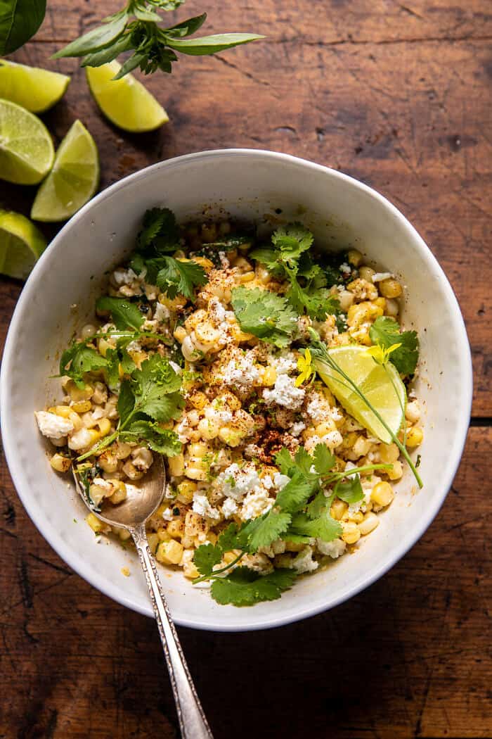 Jalapeño Cheddar Stuffed Chicken with Creamed Corn | halfbakedharvest.com