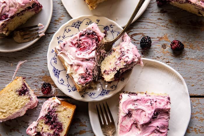 Swirled Blackberry Lavender Sheet Cake | halfbakedharvest.com