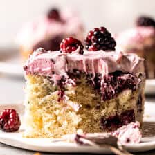 Swirled Blackberry Lavender Sheet Cake | halfbakedharvest.com