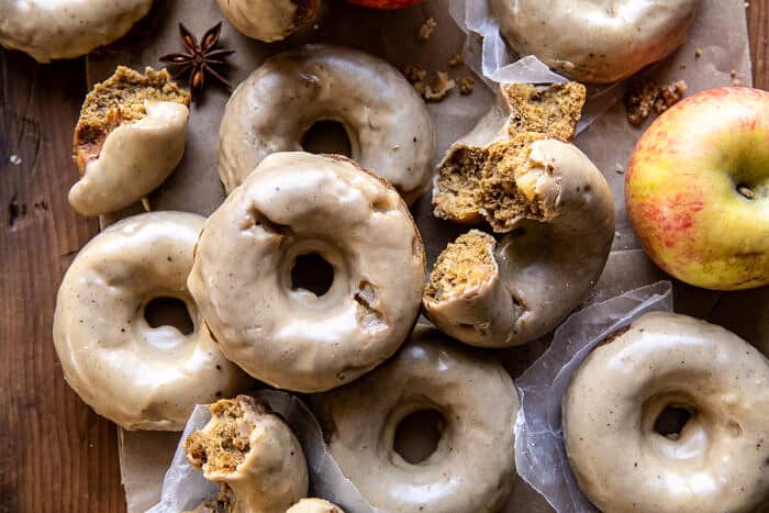 Baked Apple Cider Doughnuts with Cinnamon Maple Glaze | halfbakedharvest.com