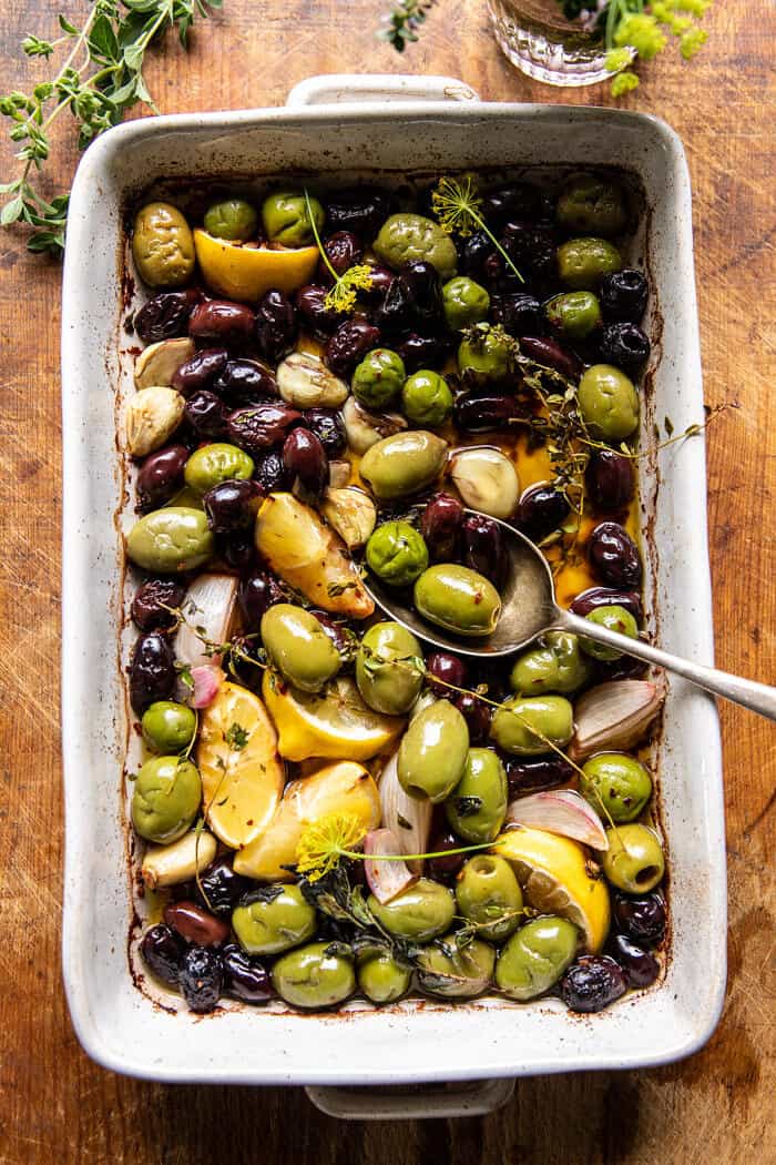 Honey Whipped Feta with Garlic Herb Roasted Olives | halfbakedharvest.com Honey Whipped Feta with Garlic Herb Roasted Olives | halfbakedharvest.com