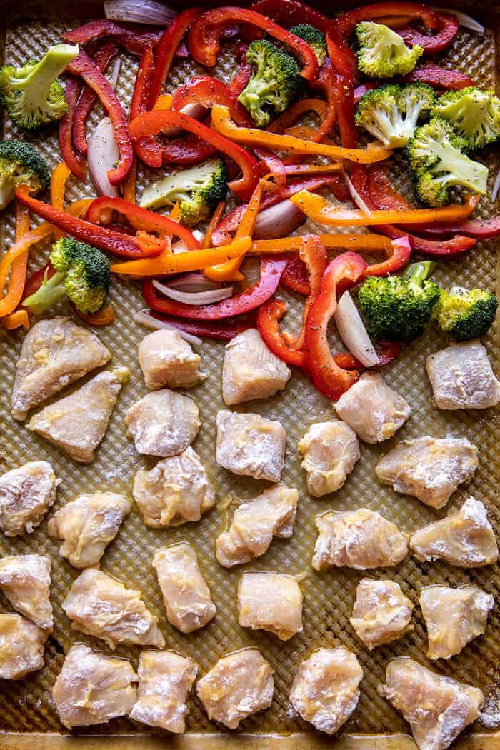 Sheet Pan Sticky Sweet and Sour Chicken | halfbakedharvest.com