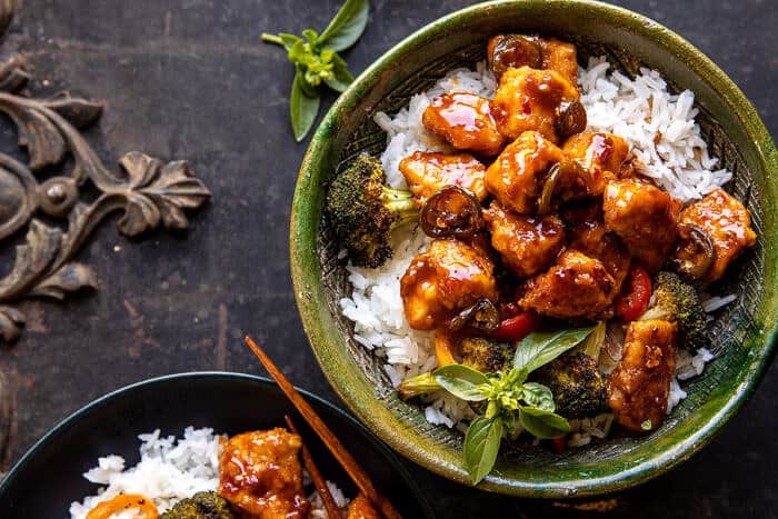 Sheet Pan Sticky Sweet and Sour Chicken | halfbakedharvest.com